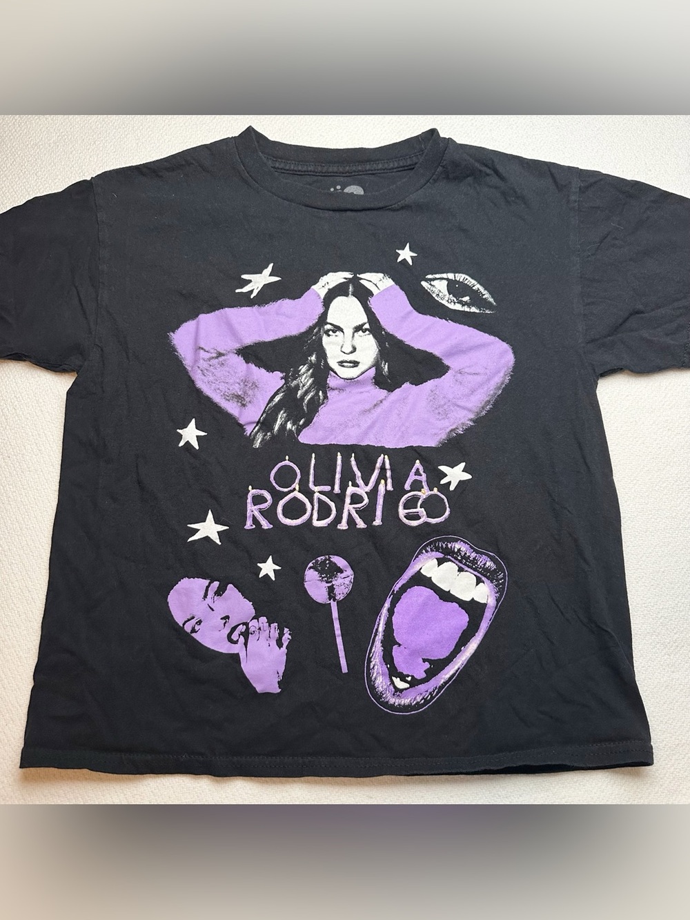 Black & Purple Graphic Short Sleeve Tee - Olivia Rodrigo